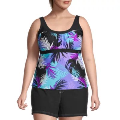 zeroxposur tie dye tankini swimsuit top plus