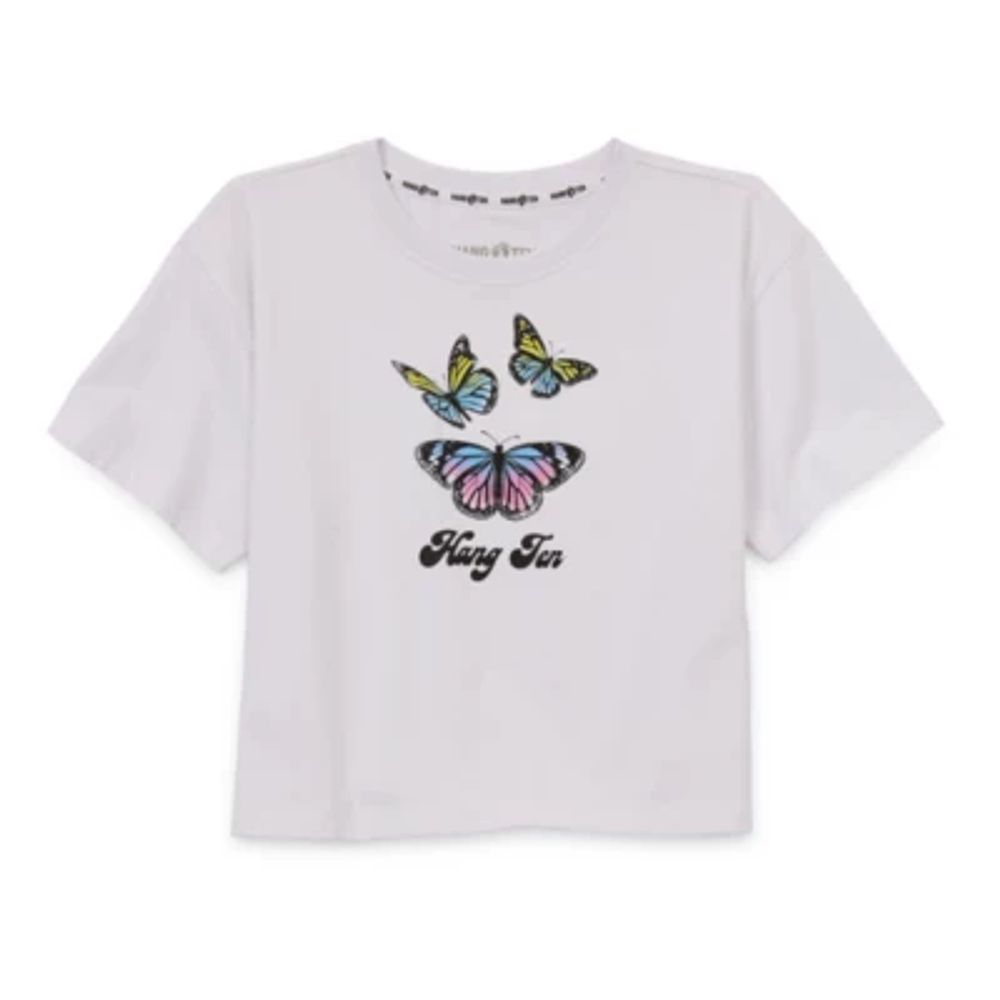 Hang Ten Big Girls Crew Neck Short Sleeve T-Shirt