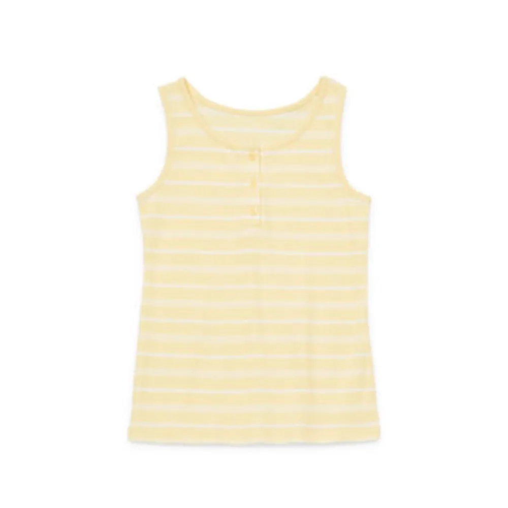 Thereabouts Little & Big Girls Henley Neck Tank Top