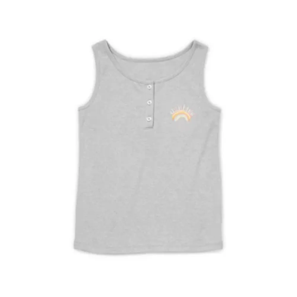 Thereabouts Little & Big Girls Henley Neck Tank Top