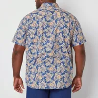 St. John's Bay Big and Tall Mens Classic Fit Short Sleeve Button-Down Shirt