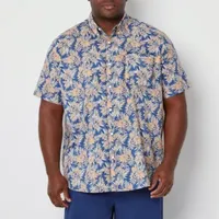 St. John's Bay Big and Tall Mens Classic Fit Short Sleeve Button-Down Shirt