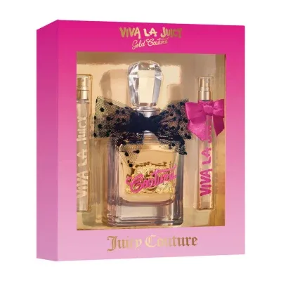 Juicy Couture Gold Couture 3.4 Oz Eau De Parfum 3-Pc Gift Set ($157 Vaule)
