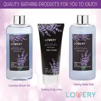 Lovery Lavender & Jasmine Spa Bath Gift Set - 9pc Relaxation Kit