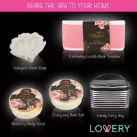 Lovery Fresh Peony Spa Gift Basket - 10pc Self Care Cosmetic Bag