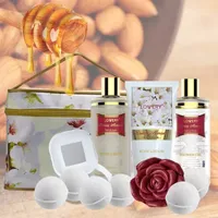 Lovery Honey Almond Home Bath Gift Set - 14pc Spa Kit