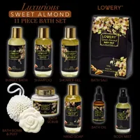 Lovery Sweet Almond Bath And Body Gift Basket - 11pc Spa Set