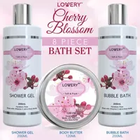 Lovery Cherry Blossom Home Spa Kit -  8pc Cosmetic Bag Kit