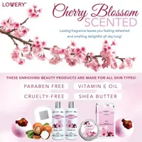 Lovery Cherry Blossom Home Spa Kit -  8pc Cosmetic Bag Kit