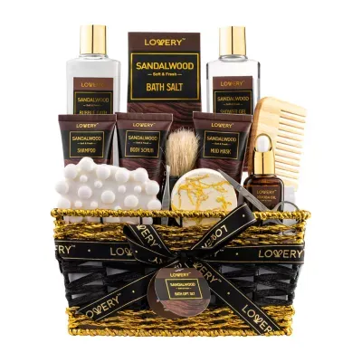 Lovery Sandalwood Bath Gift Set - 14pc Beard Grooming Kit