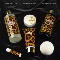 Lovery Luxe Leopard Honey Almond Bath Gift Box - 17pc Home Spa Kit