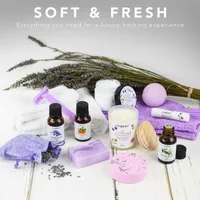 Lovery French Lavender Relaxation Gift - 14pc Home Bath And Spa Kit