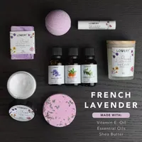 Lovery French Lavender Relaxation Gift - 14pc Home Bath And Spa Kit