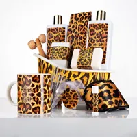 Lovery Luxe Honey Almond Spa Gift Basket -18pc Leopard Self Care Kit