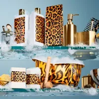 Lovery Luxe Honey Almond Spa Gift Basket -18pc Leopard Self Care Kit