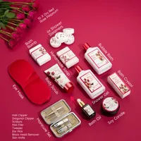 Lovery Red Rose Home Spa Basket - 35pc Bath And Body Set
