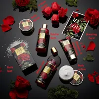 Lovery Valentine Exotic Rose Spa Gift Basket - 13pc Self Care Set