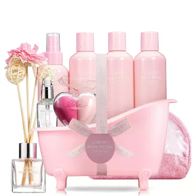 Lovery Luxe Rose Petal Pampering Package For Women - 16pc Gift Set