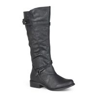 Journee Collection Womens Wide Calf Flat Heel Riding Boots