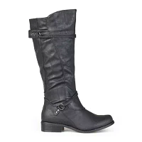 Journee Collection Womens Wide Calf Flat Heel Riding Boots