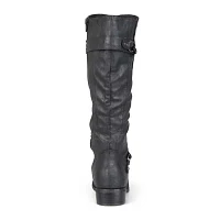 Journee Collection Womens Wide Calf Flat Heel Riding Boots