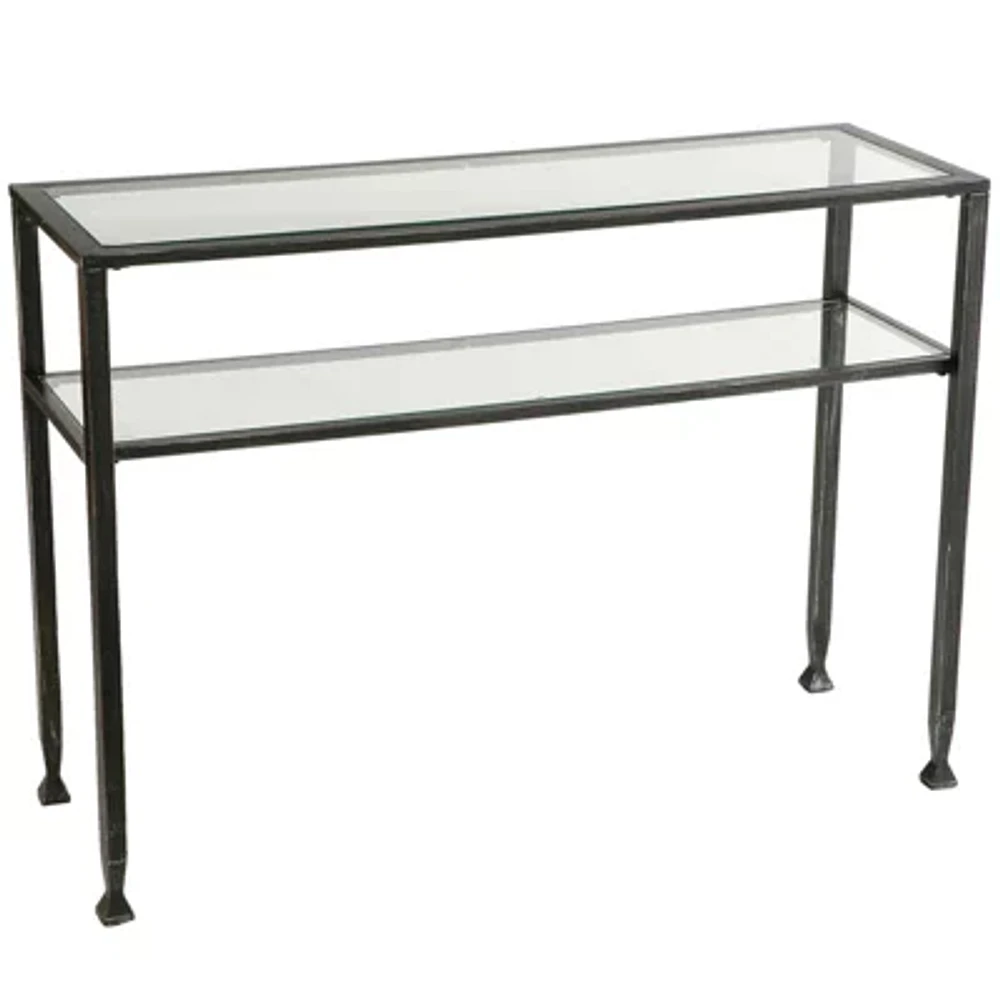 Metal and Glass Console Table