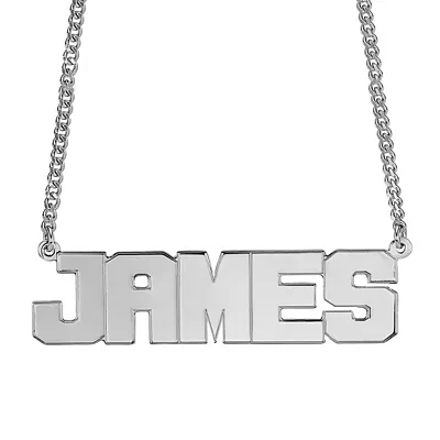 Personalized Men's Sterling Silver Name Necklace