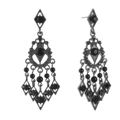 Mixit Black Chandelier Earrings