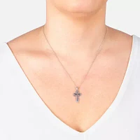 Silver Treasures 18 Inch Cross Pendant Necklace