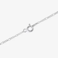 Silver Treasures Made Italy Sterling 18-20" Figaro Chain Necklace