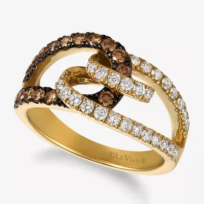 Le Vian Grand Sample Sale Grand Sample Sale® Ring featuring 3/8 cts. Chocolate Diamonds® 3/8 cts. Vanilla Diamonds® set in 14K Honey Gold™
