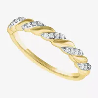 3MM 1/10 CT. T.W. Natural White Diamond 10K Gold Anniversary Wedding Band