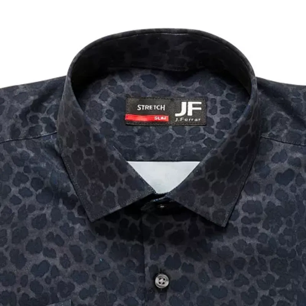 J. Ferrar 360 Stretch Performance Mens Regular Fit Stretch Fabric Long Sleeve Dress Shirt