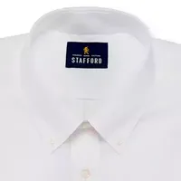 Stafford Executive Non-Iron Cotton Oxford Mens Button Down Collar Long Sleeve Stretch Dress Shirt