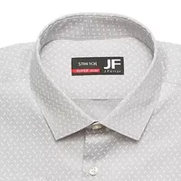 J. Ferrar Mens Super Slim Fit Easy Care Stretch Fabric Long Sleeve Dress Shirt