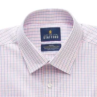 Stafford Extra Tall Mens Regular Fit Stretch Fabric Wrinkle Free Long Sleeve Dress Shirt