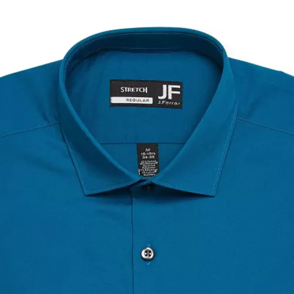 J. Ferrar Ultra Comfort Mens Slim Fit Easy Care Stretch Fabric Long Sleeve Dress Shirt