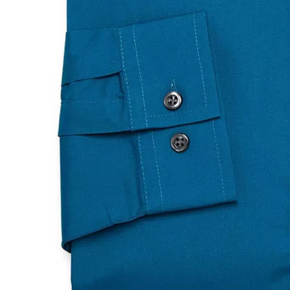 J. Ferrar Ultra Comfort Mens Slim Fit Easy Care Stretch Fabric Long Sleeve Dress Shirt