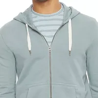 mutual weave Mens Long Sleeve Zipper Hoodie