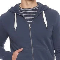 mutual weave Mens Long Sleeve Zipper Hoodie