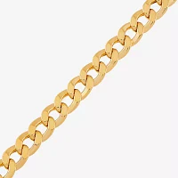 Mens 10K Gold 8.5 - 10 Inch 6mm Semi-Solid Curb Bracelet