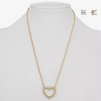 Mixit Gold Tone Pendant Necklace & Stud Earrings 2-pc. Heart Jewelry Set