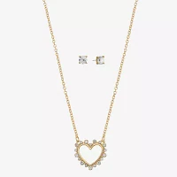 Mixit Gold Tone Pendant Necklace & Stud Earrings 2-pc. Heart Jewelry Set