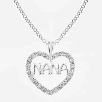 Mixit Silver Tone Nana Pendant Necklace & Stud Earrings 2-pc. Heart Jewelry Set