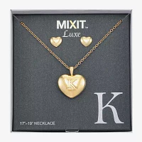 Mixit Gold Tone Pendant Necklace & Stud Earrings 2-pc. Heart Jewelry Set