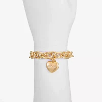 Mixit Gold Tone Mom Heart Stretch Bracelet