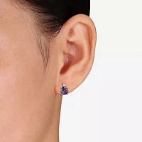 Round Genuine Tanzanite and Diamond-Accent 10K Rose Gold Stud Earrings