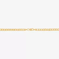 14K Gold Inch Solid Curb Chain Necklace