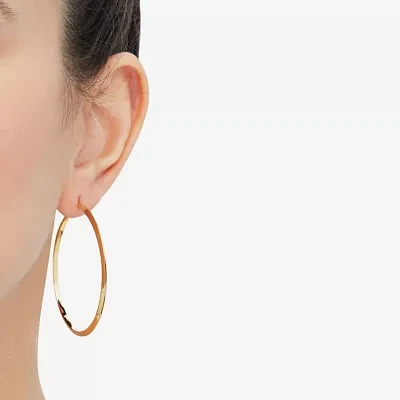 14K Gold 50mm Hoop Earrings