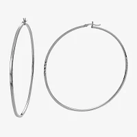 Sterling Silver 80mm Hoop Earrings